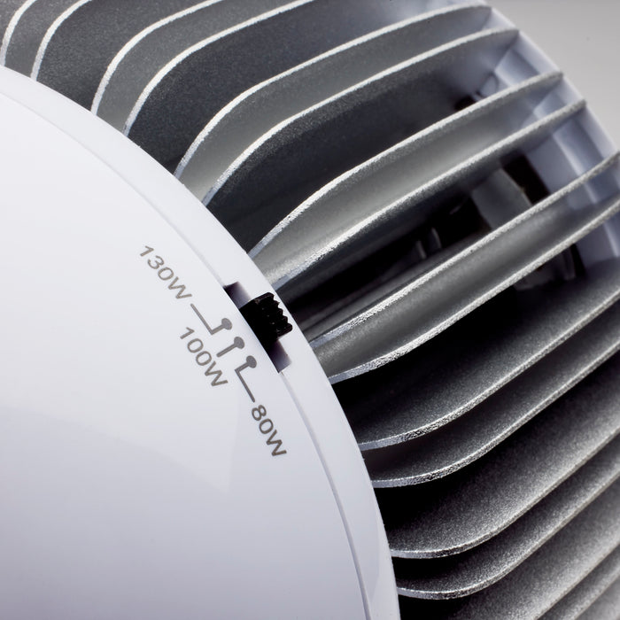 SATCO/NUVO 80W/100/130W Wattage Selectable LED Hi-Bay Type B Ballast Bypass Mogul Extended 5000K 100V-277V 250W-400W Metal Halide Replacement (S33115)