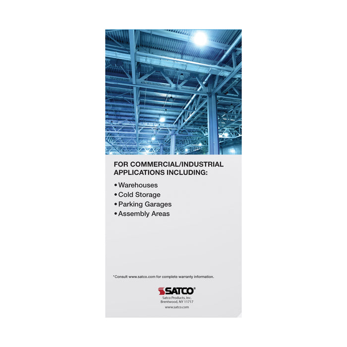 SATCO/NUVO 100W/120/150W Wattage Selectable LED Hi-Bay Type B Ballast Bypass Mogul Extended 4000K 100V-277V 400W-600W Metal Halide Replacement (S33116)