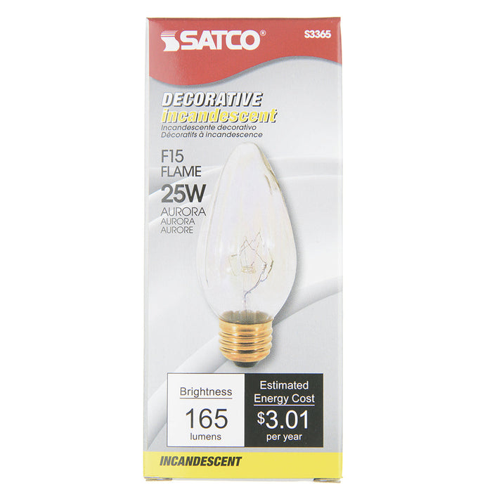 SATCO/NUVO 25F15/AU 25W F15 Incandescent Aurora 1500 Hours 165Lm Medium Base 120V (S3365)
