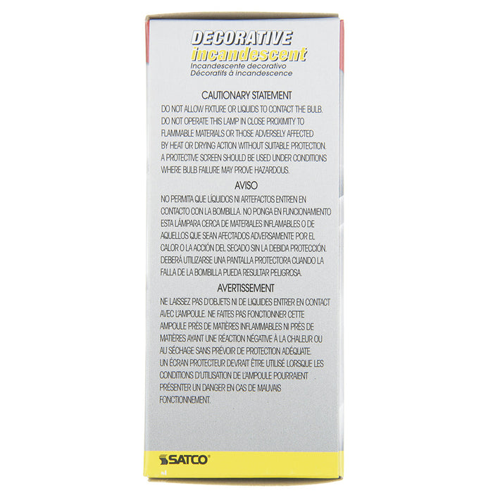 SATCO/NUVO 25F15/AU 25W F15 Incandescent Aurora 1500 Hours 165Lm Medium Base 120V (S3365)