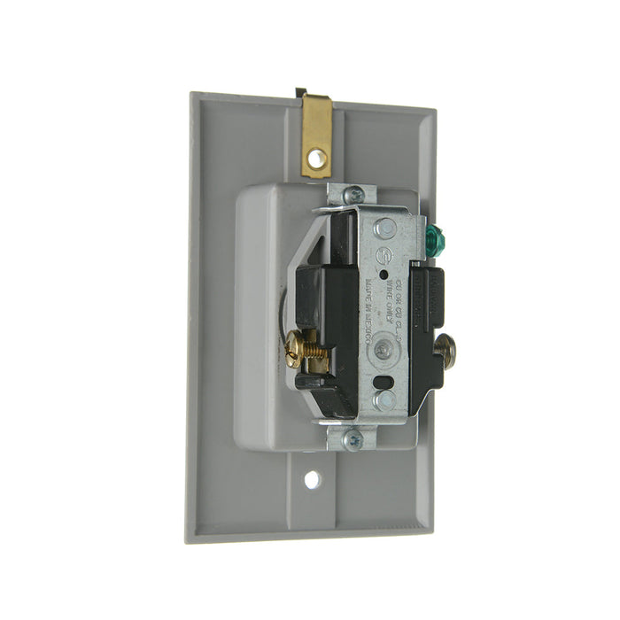 Pass And Seymour Receptacle Recessed 15A/125V Gray With Plate (S3713GRY)