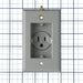 Pass And Seymour Receptacle Recessed 15A/125V Gray With Plate (S3713GRY)