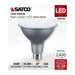 SATCO/NUVO 19W PAR38 High Lumen LED CCT Selectable 2700K/3000K/3500K/4000K/5000K Medium Base 120-277V (S39760)