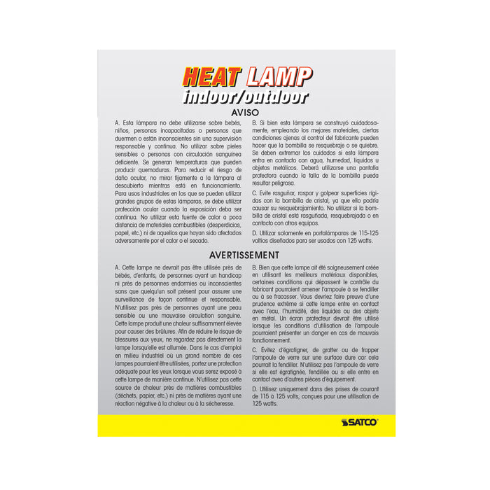 SATCO/NUVO 125W BR38 Incandescent Clear Heat Medium E26 Base 120V (S4759)