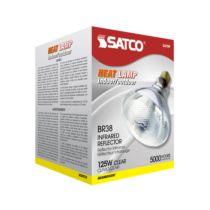 SATCO/NUVO 125W BR38 Incandescent Clear Heat Medium E26 Base 120V (S4759)