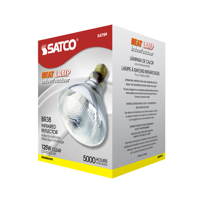 SATCO/NUVO 125W BR38 Incandescent Clear Heat Medium E26 Base 120V (S4759)