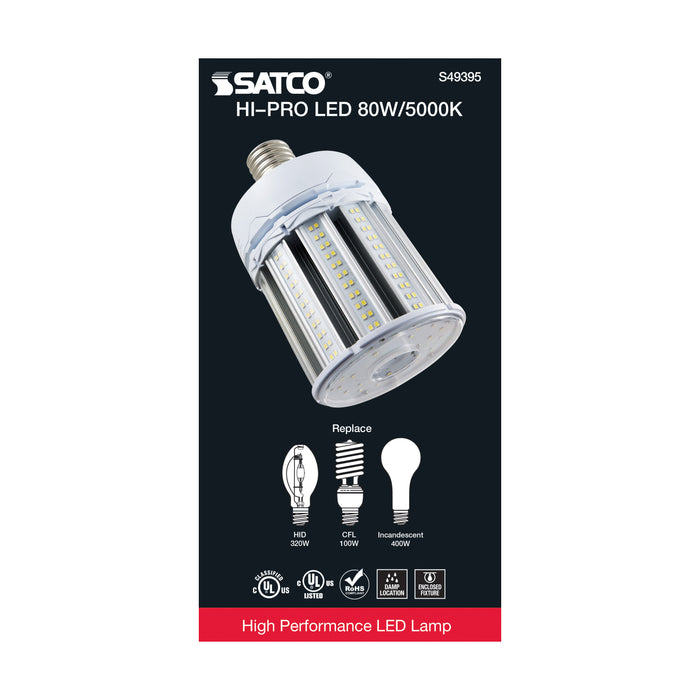 SATCO/NUVO 80W LED HID Replacement 5000K Extended Mogul Base Type B Ballast Bypass Economy Hi-Pro (S49395)