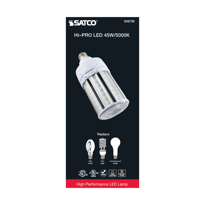 SATCO/NUVO 45W LED HID Replacement 80 CRI 5000K Medium Base Economy Hi-Pro (S49739)