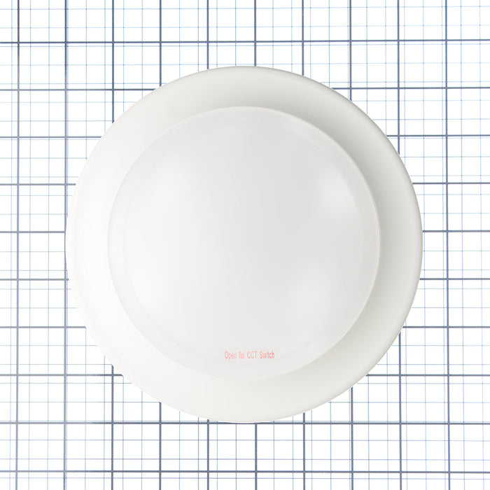 GM Lighting 6 Inch LED Surface Mount Downlight 120VAC 15W CCT Selectable 2700K/3000K/4000K 90 CRI White (S6-TUN-WH)