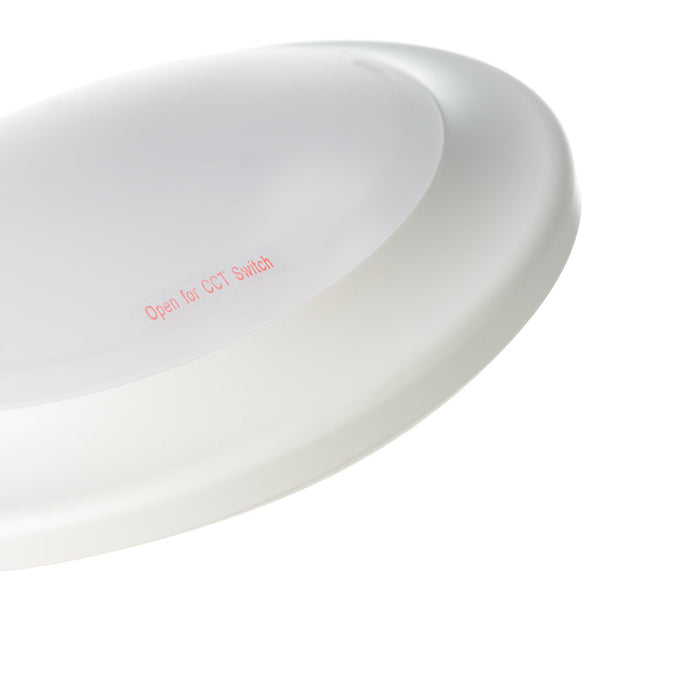 GM Lighting 6 Inch LED Surface Mount Downlight 120VAC 15W CCT Selectable 2700K/3000K/4000K 90 CRI White (S6-TUN-WH)