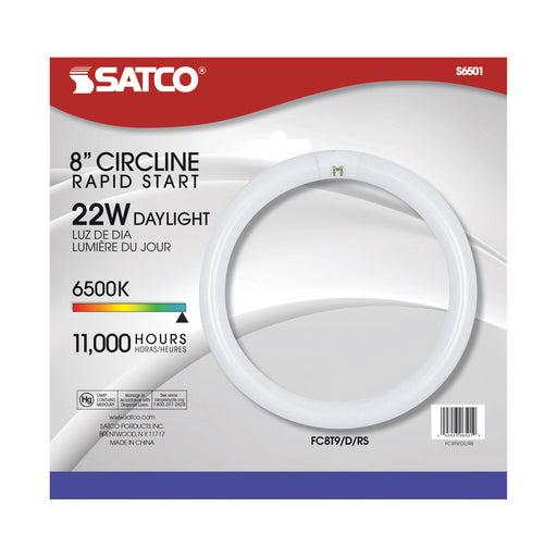 SATCO/NUVO HyGrade 22W T9 Circline Fluorescent 6500K Daylight 76 CRI 4-Pin Base (S6501)