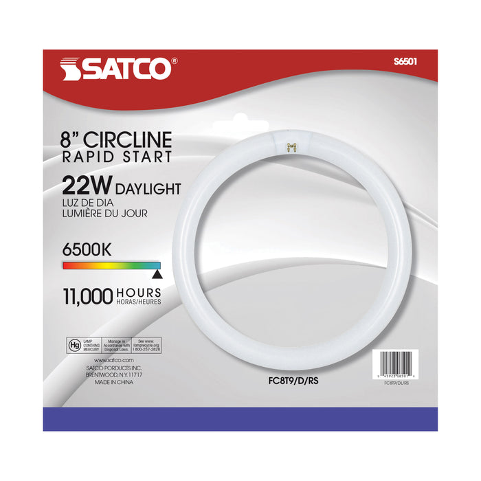 SATCO/NUVO HyGrade 22W T9 Circline Fluorescent 6500K Daylight 76 CRI 4-Pin Base (S6501)
