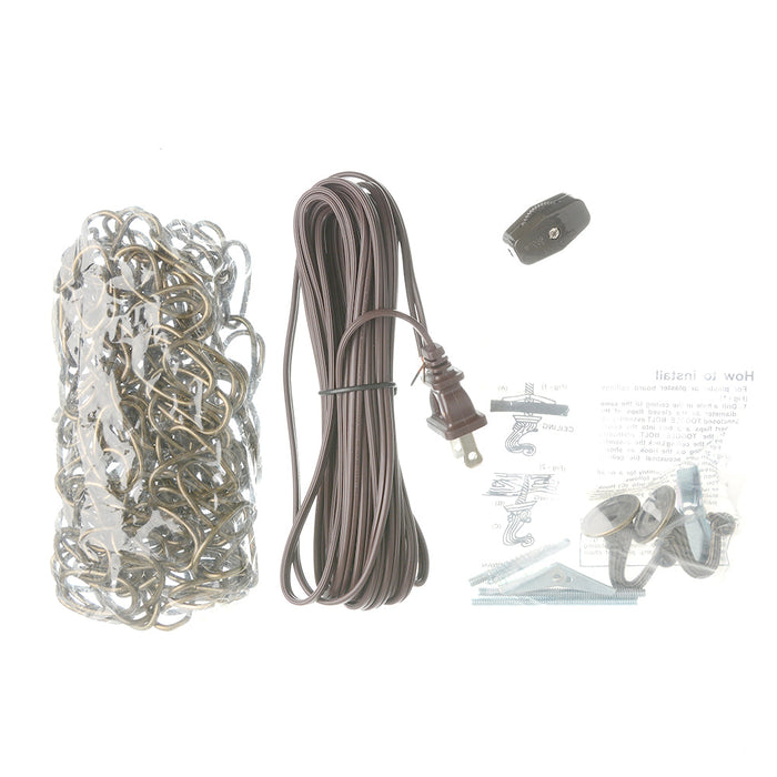 SATCO/NUVO Swag Lite Kit 15 Foot Antique Brass Finish (S70-471)