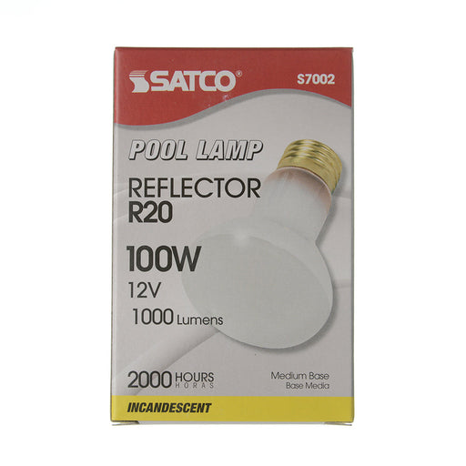 SATCO/NUVO 100R20FL/POOL 100W R20 Incandescent Frost 2000 Hours 1000Lm Medium Base 12V 2700K (S7002)