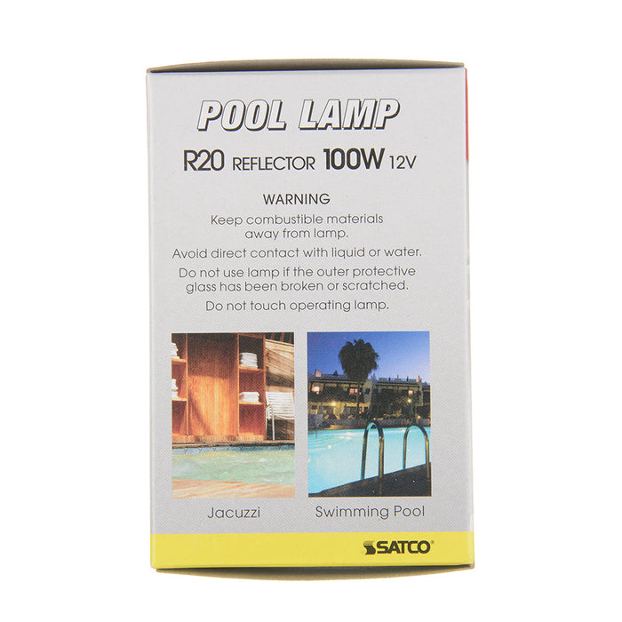 SATCO/NUVO 100R20FL/POOL 100W R20 Incandescent Frost 2000 Hours 1000Lm Medium Base 12V 2700K (S7002)