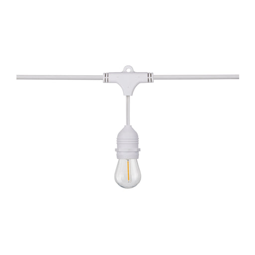 SATCO/NUVO 24 Foot LED String Light Includes 12-S14 Bulbs 2000K White Cord (S8038)