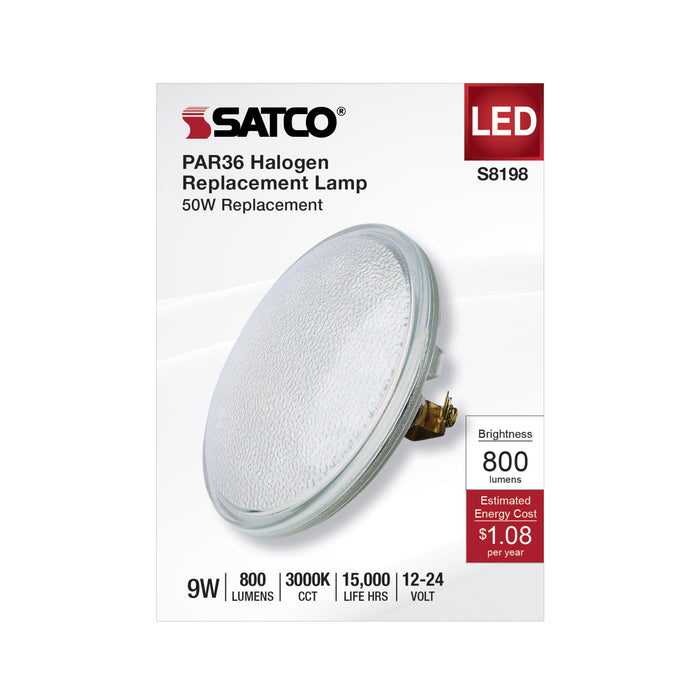 SATCO/NUVO 9W LED PAR36 5000K Average Rated Hours 3000K Screw Terminal Base (S8198)