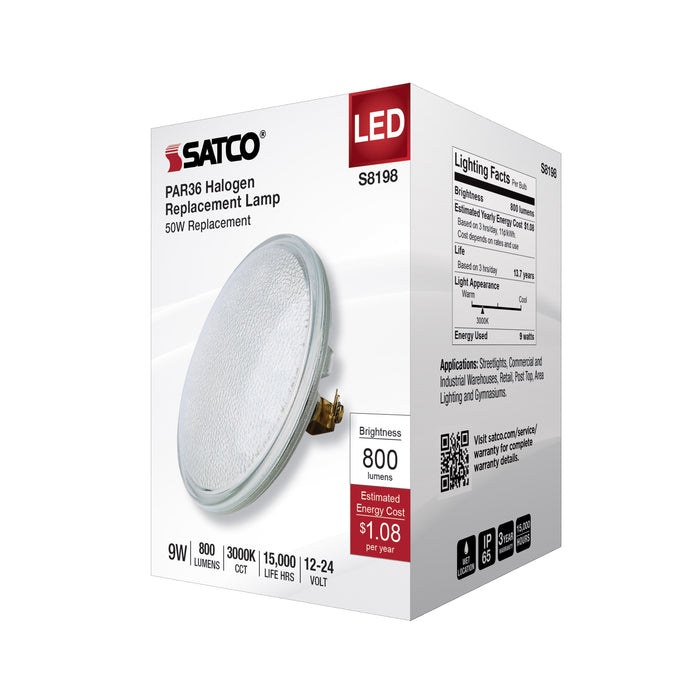 SATCO/NUVO 9W LED PAR36 5000K Average Rated Hours 3000K Screw Terminal Base (S8198)