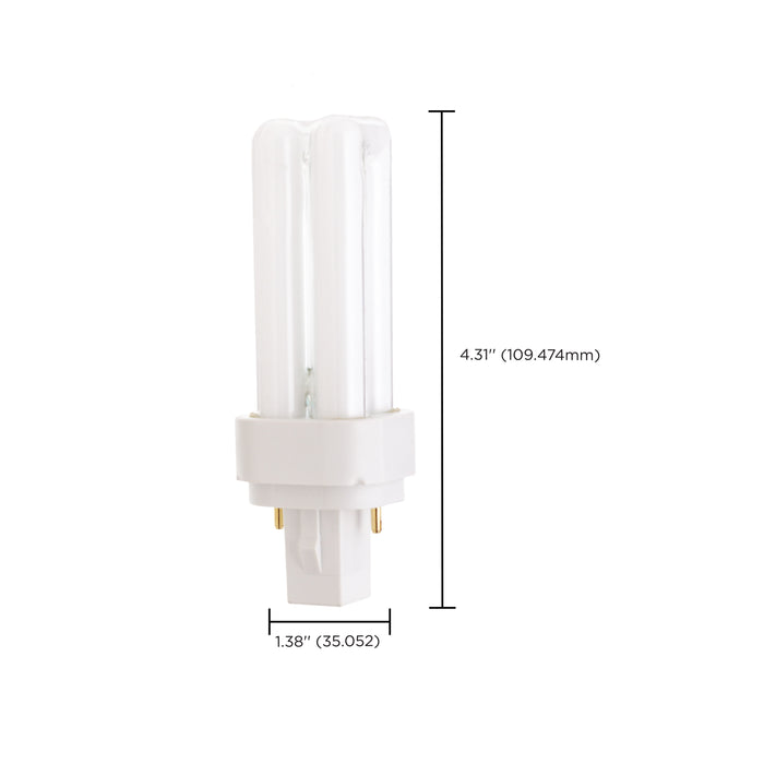 SATCO/NUVO HyGrade 9W Pin-Based Double Twin Compact Fluorescent 2700K 82 CRI G23-2 Base (S8314)