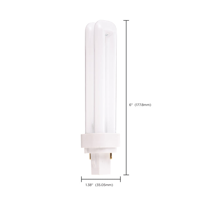 SATCO/NUVO HyGrade 18W Pin-Based Compact Fluorescent 4100K 82 CRI G24D-2 Base (S8324)