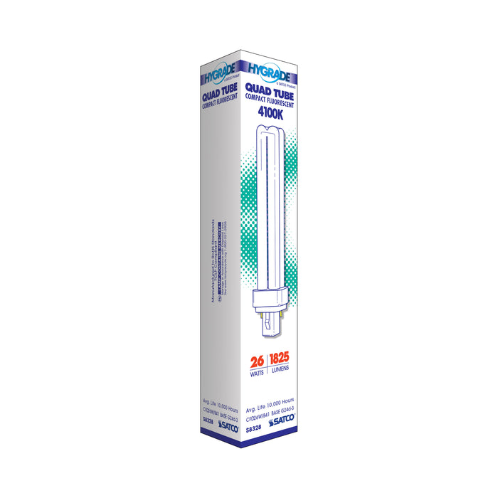 SATCO/NUVO HyGrade 26W Pin-Based Compact Fluorescent 4100K 82 CRI G24D-3 Base (S8328)