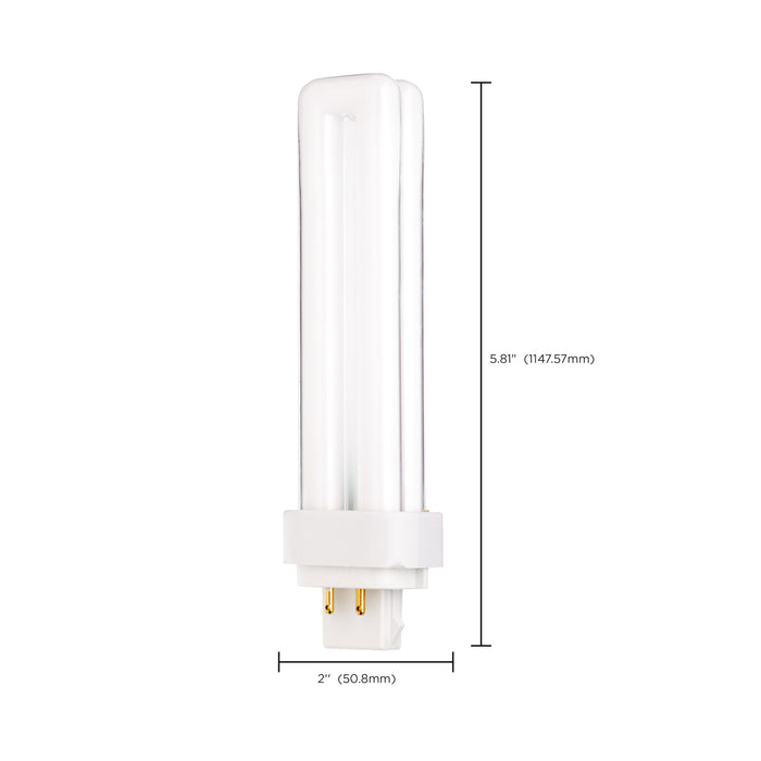 SATCO/NUVO HyGrade 18W Pin-Based Compact Fluorescent 4100K 82 CRI G24Q-2 4-Pin Base (S8336)