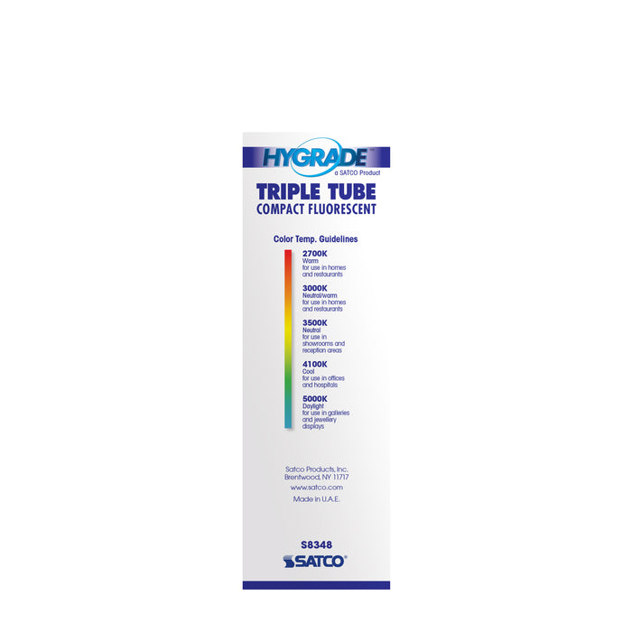 SATCO/NUVO HyGrade 26W Pin-Based Compact Fluorescent 4100K 82 CRI GX24Q-3 4-Pin Base (S8348)