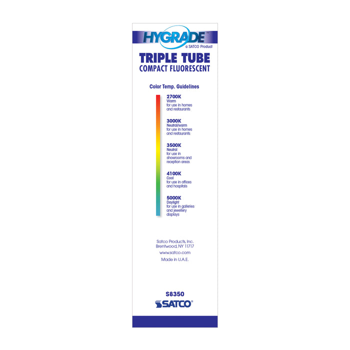 SATCO/NUVO HyGrade 32W Pin-Based Compact Fluorescent 3000K 82 CRI GX24Q-3 4-Pin Base (S8350)