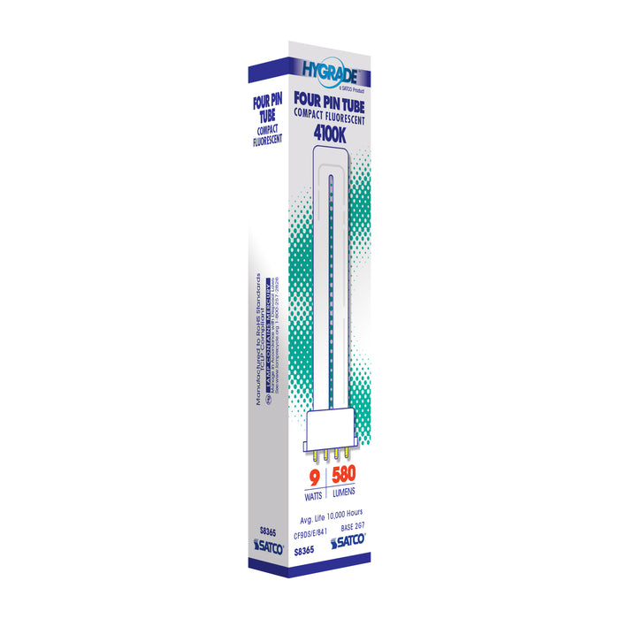 SATCO/NUVO HyGrade 9W Pin-Based Compact Fluorescent 4100K 82 CRI 2G7 Base (S8365)