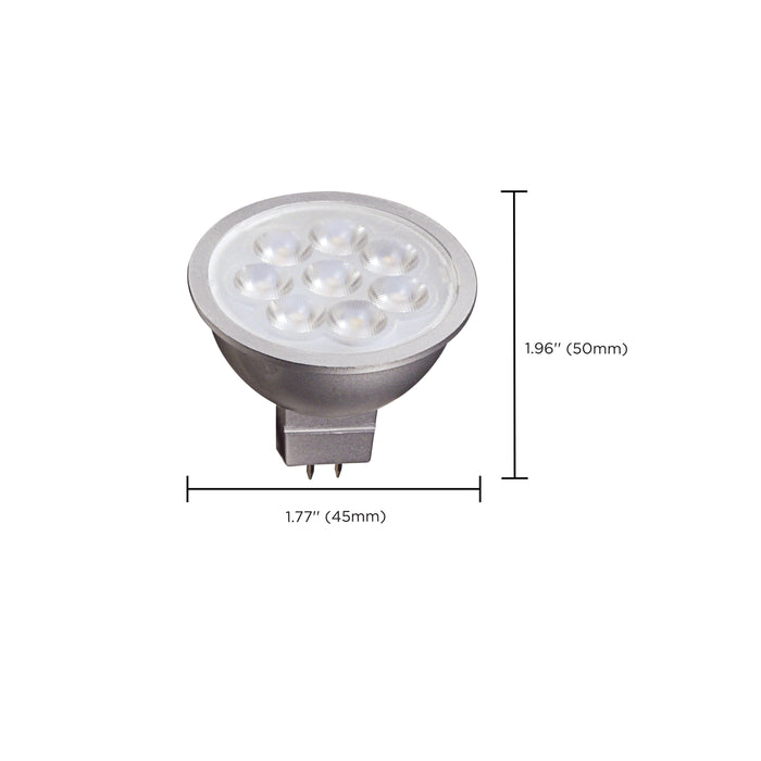 SATCO/NUVO 6.5MR16/LED/25'/30K/12V 6.5W LED MR16 LED 3000K 25 Degree Beam Spread GU5.3 Base 12V AC/DC (S9491)