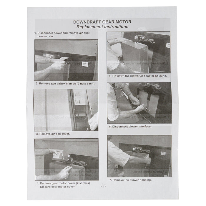 Broan-NuTone Gear Motor Kit With Micro Switches Fits Models RMDD3604 RMDD3604EX (S97017035)