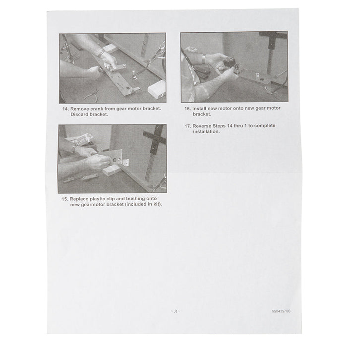 Broan-NuTone Gear Motor Kit With Micro Switches Fits Models RMDD3604 RMDD3604EX (S97017035)
