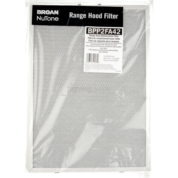 Broan-NuTone Aluminum Grease Filter Kit For 42 Inch Wide Hood With 3 Filters 11-27/32 InchesX16 1/4 Inch Fits Models QP2 (S97018204)