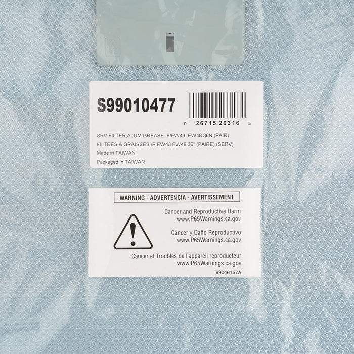 Broan-NuTone Service Filter Aluminum G F/EW43EW48 36NPair (S99010477)