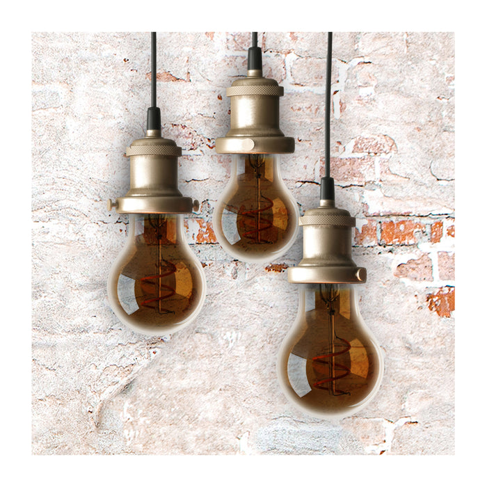 SATCO/NUVO 4A19/SPIRAL/LED/AMB/120V 4.5W A19 LED Amber Medium Base 2000K 260Lm 120V (S9966)