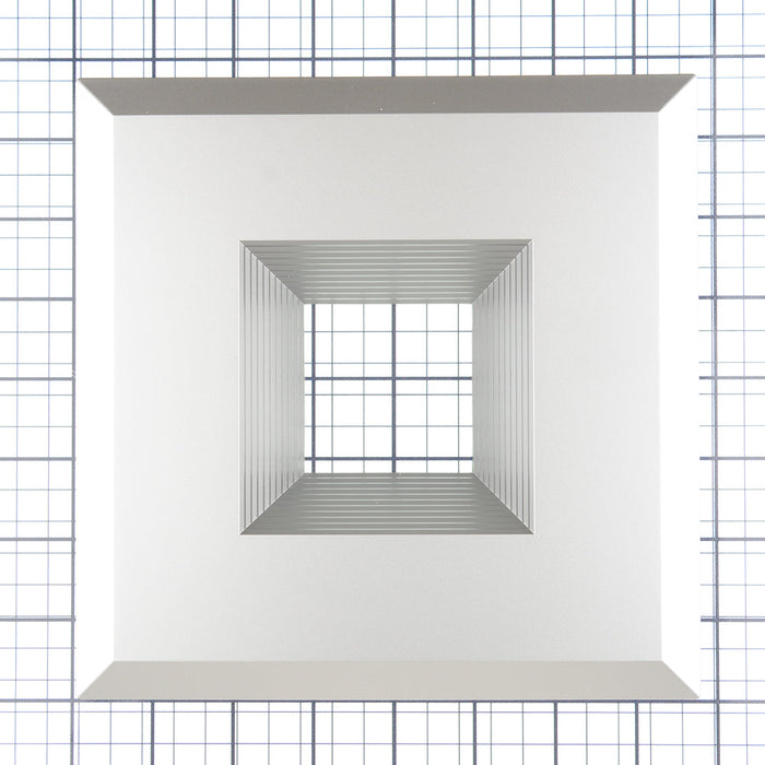 SATCO/NUVO Deep Baffle Trim 5-6 Inch Square Brushed Nickel Finish (80-995)