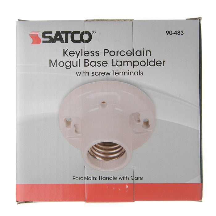 SATCO/NUVO Keyless Porcelain Mogul Base Lamp Holder (90-483)