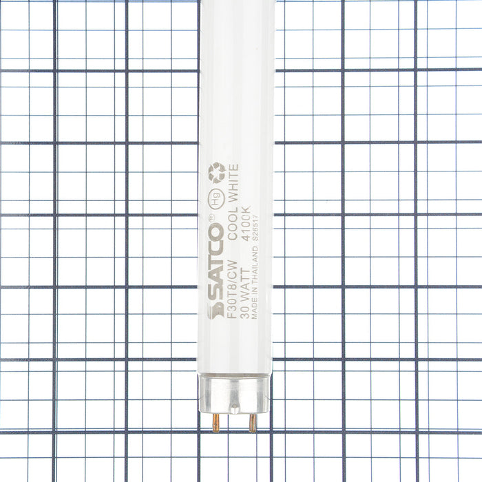 SATCO/NUVO 30W Cool White Linear Fluorescent Bulb T8 Medium Bi-Pin G13 2100Lm 4100K (S26517)