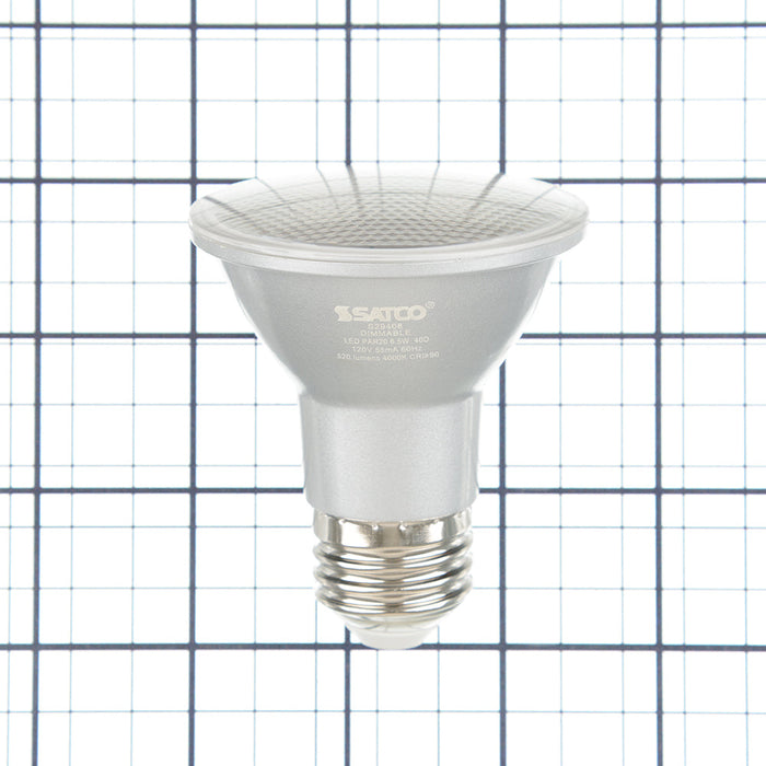 SATCO/NUVO 6.5W PAR20 LED 4000K 40 Degree Beam Angle Medium Base 120V (S29408)
