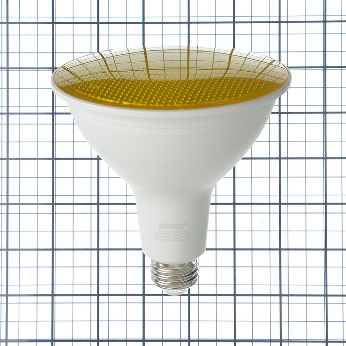 SATCO/NUVO 11.5W PAR38 LED Yellow 90 Degree Beam Angle Medium Base 120V (S29484)