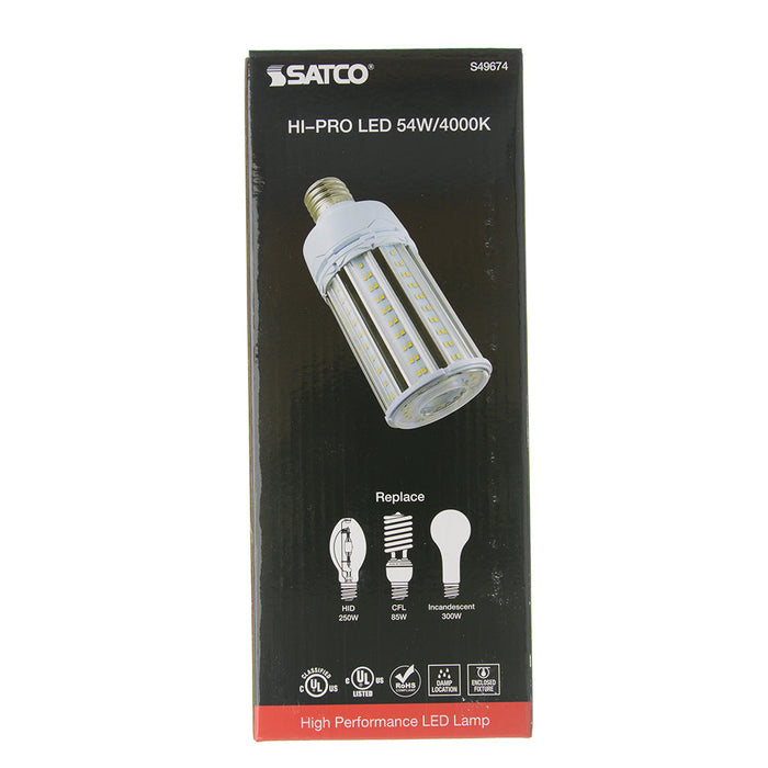 SATCO/NUVO 54W LED HID Replacement 4000K Extended Mogul Base Type B Ballast Bypass Economy Hi-Pro (S49674)