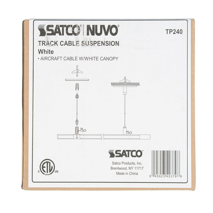 SATCO/NUVO Track Suspension Aircraft Cable White Canopy (TP240)