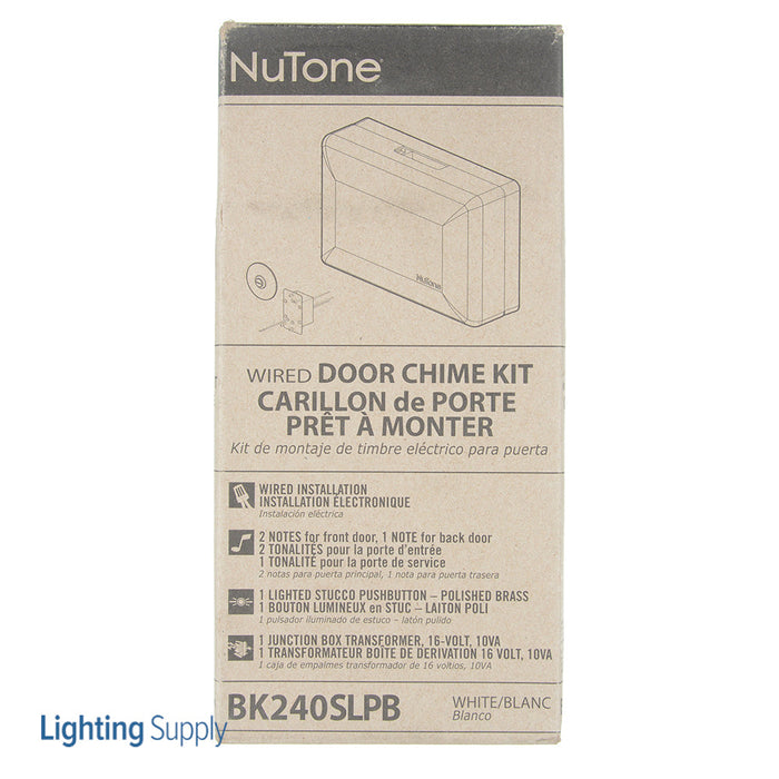 Broan-NuTone Service Chime Kt J-Box X-Form 1 Light PB Button ST (SBK240SLPB)