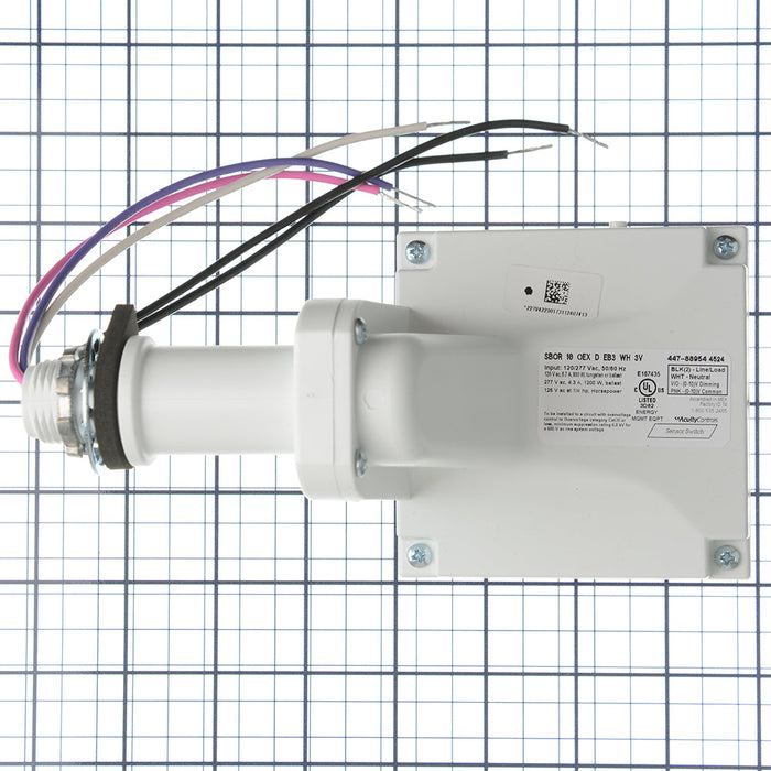 Lithonia Outdoor Pole/Fixture Mount Sensor Large Motion/Extended Range 360 Degree Lens Outdoor PIR Detection Occupancy Controlled Dimming White 3VDC (SBOR 10 OEX D EB3 WH 3V)
