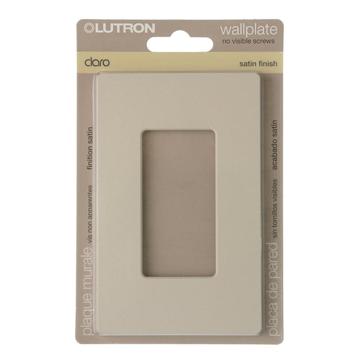 Lutron Claro Screwless Satin Finish Wall Plate 1-Gang 2.94 Inch Wide X 4.69 Inch High Pumice (SC-1-PM)