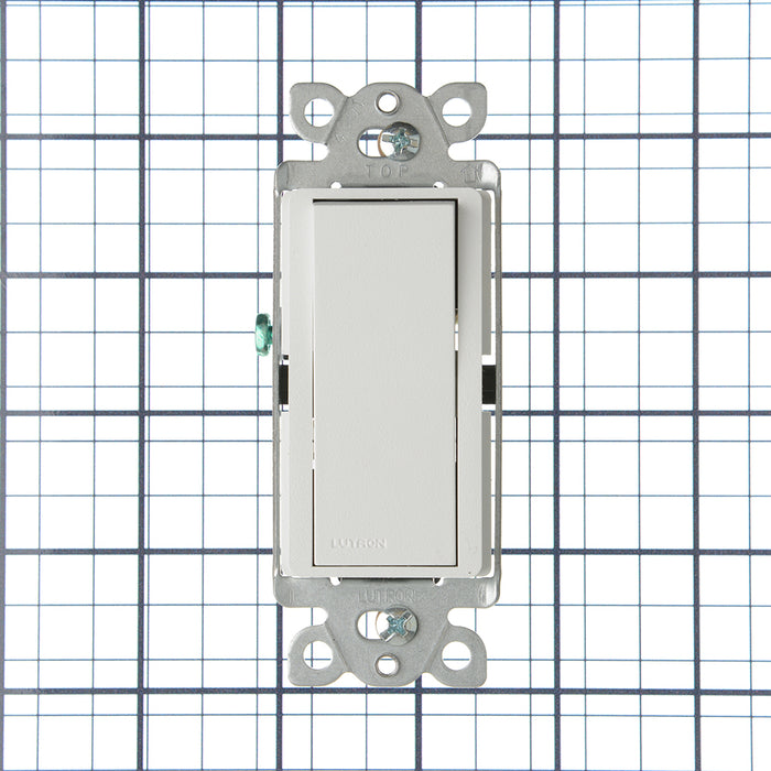 Lutron Diva Designer Style Satin Finish 15A Single-Pole Switch Glacier White (SC-1PS-GL)