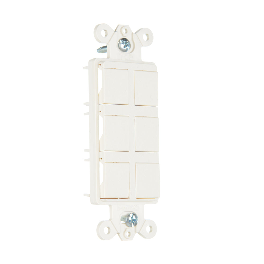 Lutron SC-6PF-BI 6-Port Frame With Blanks Biscuit — Lighting Supply