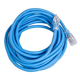 Bergen Extension Cord 50 Foot SJEOW All Weather Lighted End 12/3 Blue (SC50123LTOR)