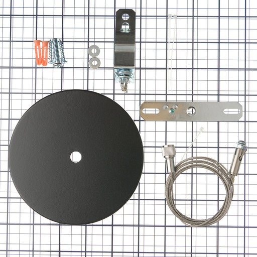 Westgate Manufacturing Adjustable 6 Foot 1/16 Inch Single Suspension Canopy Set With Keyhole End Connector Non-Power Side Black (SCL-CS1-6FT-BK)