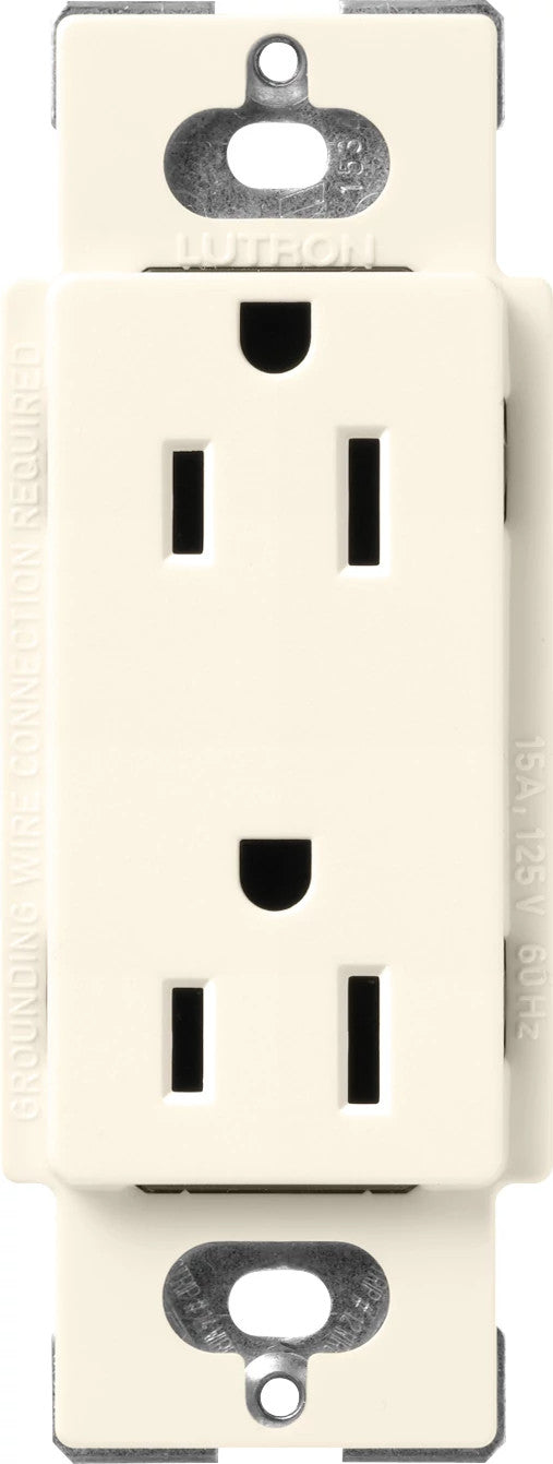 Lutron Satin 15A Receptacle Biscuit (SCR-15-BI)